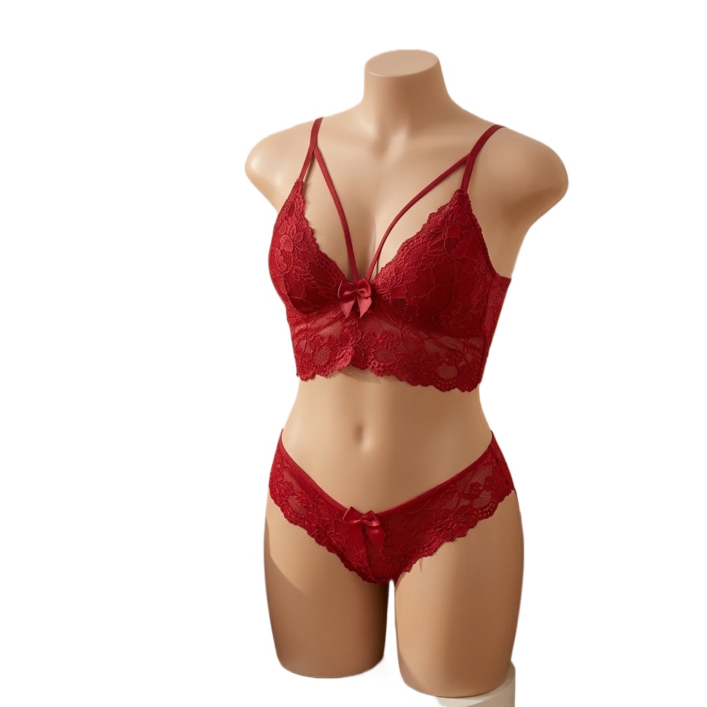 Lace Bralette Set - Adult Plus Size Lingerie Set Women's